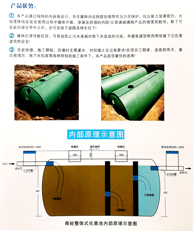 华龙玻璃钢化粪池